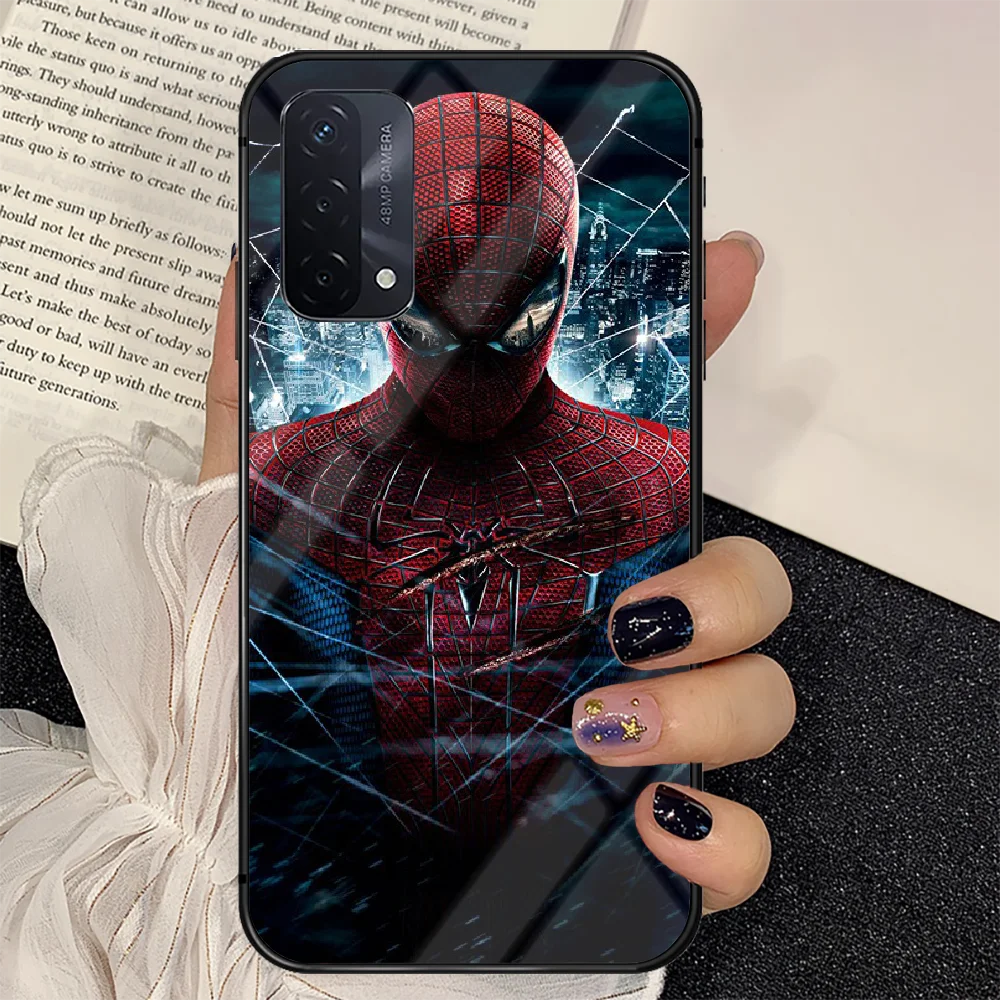 

Heros Spider Phone Tempered Glass Case Cover For oppo realme find a x c xt gt 2 53 3 6 7 50 11 Pro lite 5g Hoesjes Cover Fashion