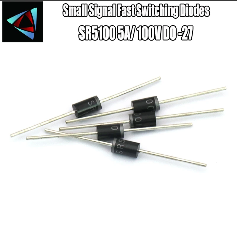 Диод Шоттки SR5100 5A/ 100V DO 27 SB5100 10 шт.|Диоды| |