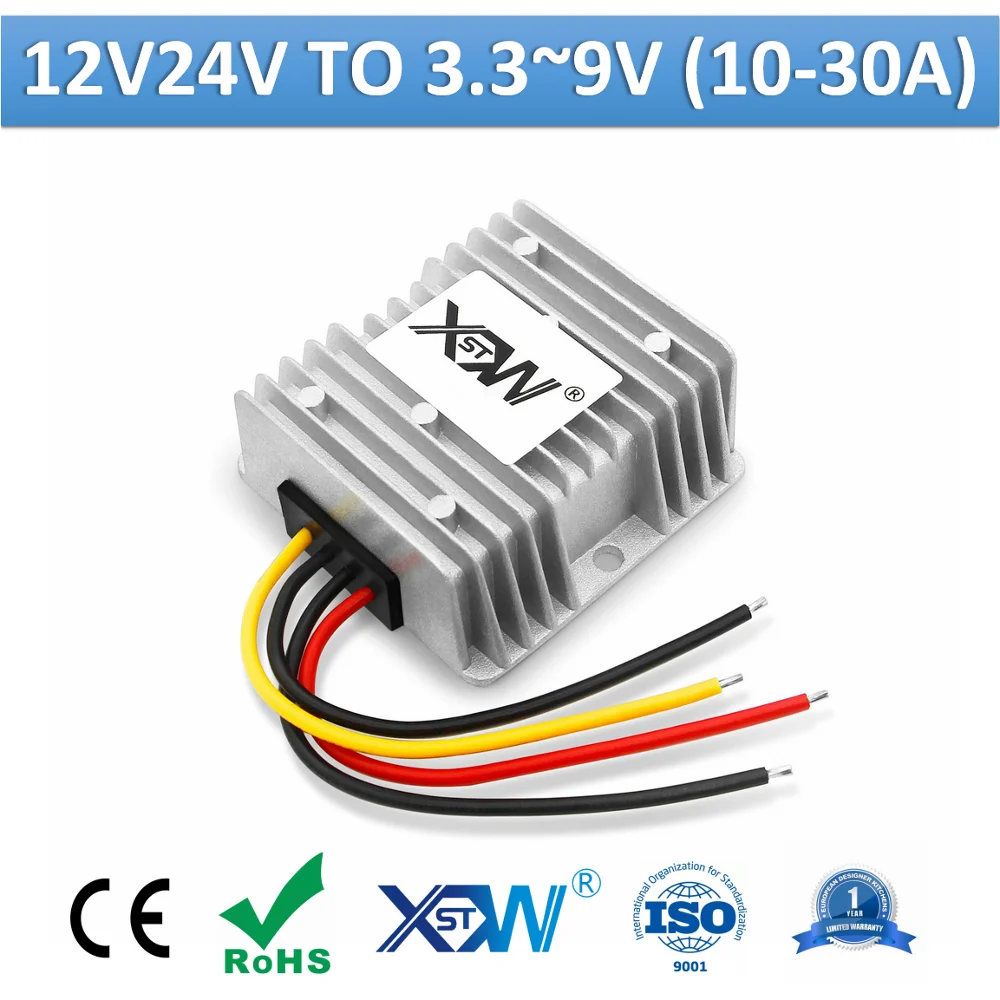 Понижающий преобразователь постоянного тока XWST 12 В 24 В в 3,3 В 3 в 3,7 в 4,2 в 6 в 7,5 в 9 В понижающий преобразователь напряжения 10 А-30 А источник питания