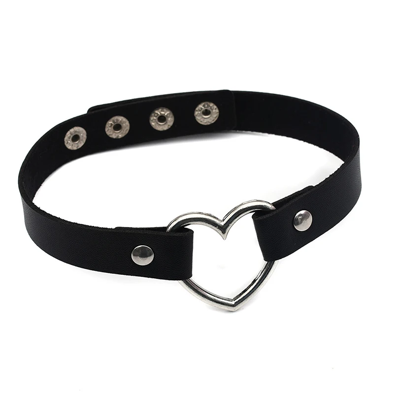 4 цвета черный красный розовый белый искусственная кожа панк сердце шипованное