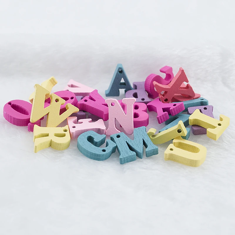 26 шт./лот буквы английского алфавита Смешанные Разноцветные деревянные домашние