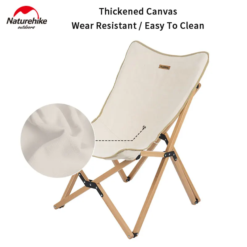 Naturehike Camping Folding Chair Fishing Portable Solid Wood Beech Picnic Sketch Wooden Outdoor Travel BBQ | Спорт и развлечения