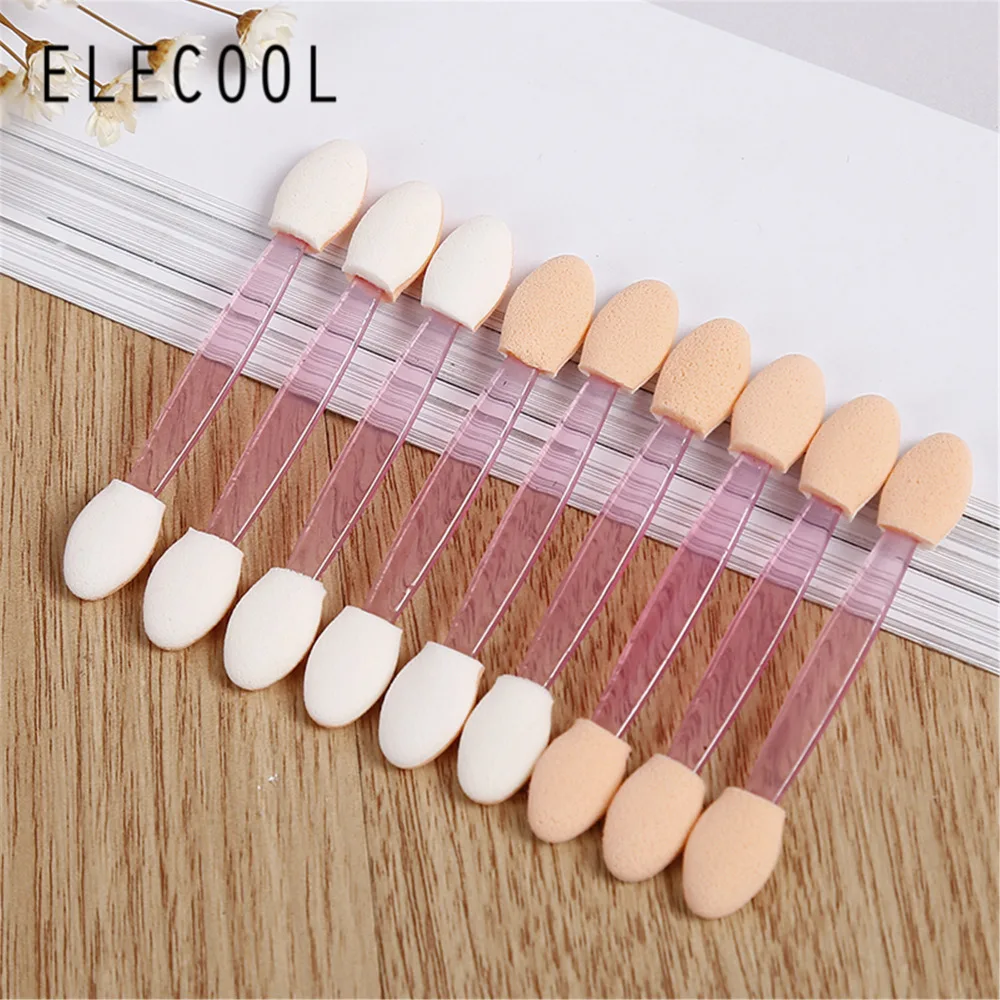 10 шт./компл. двухсторонние кисти для теней век Губка голова тени макияж