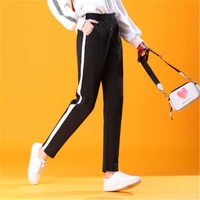 new spring women pants thick high waist silver trousers women new autumn winter warm lamb velvet loose casual female pants t774