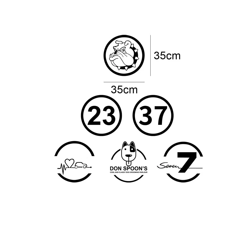 2 шт. автомобильный боковой двери номер 23 37 наклейка с бульдогом наклейки Экстер