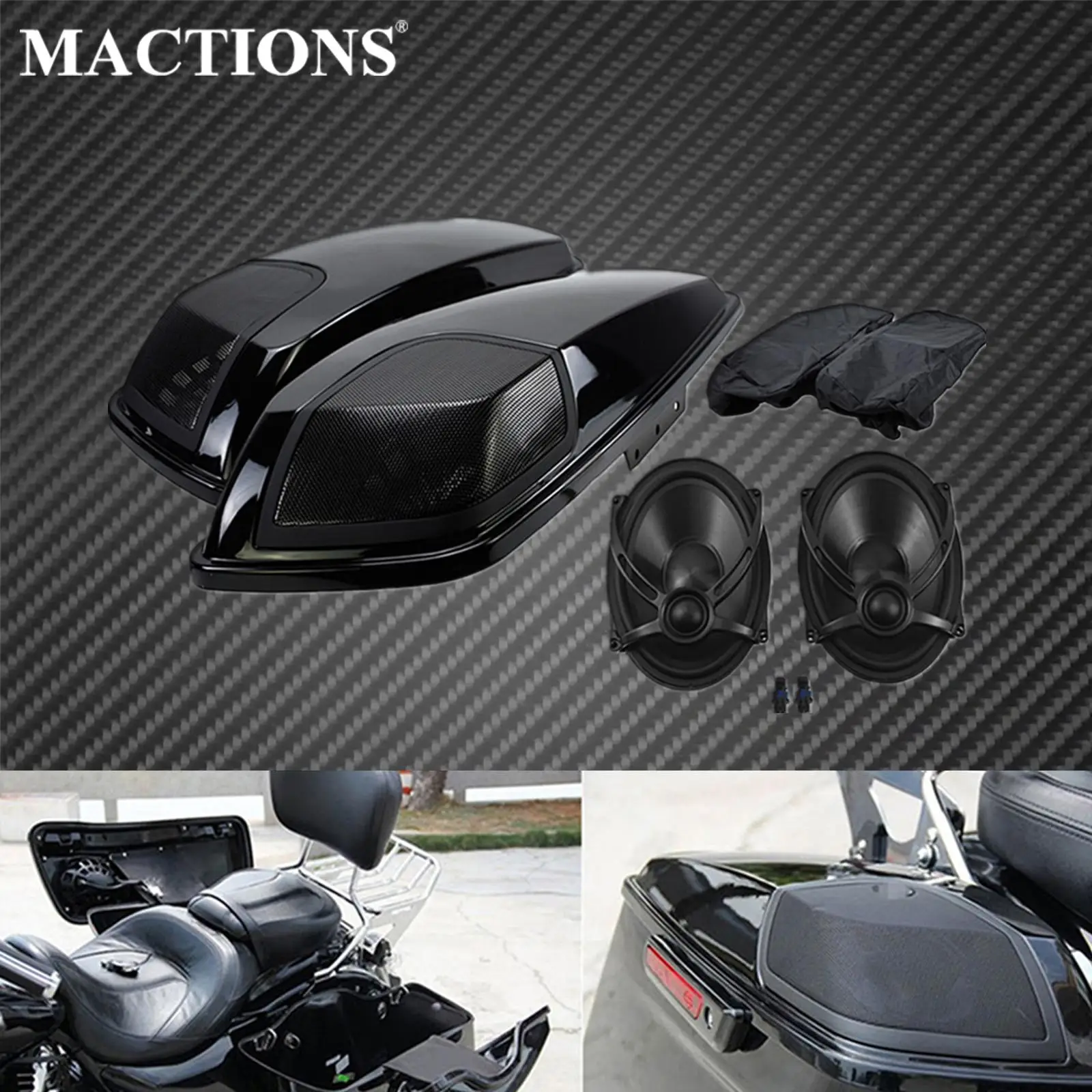 Мотоцикл 5 &quotx 7&quot Сумка для седла крышка динамика седельная сумка крышки аудио