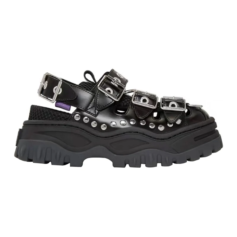 QWEDF Summer Women's Sandals Platform Women's Shoes Ins Hot Women Shoes Flats Zapatos Mujer G3-100 - Цвет: Черный