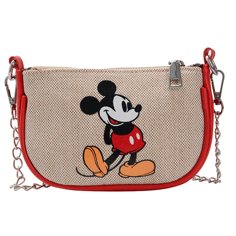 Детская сумка Disney 2020 летняя мультяшная милая через плечо из хлопка и льна