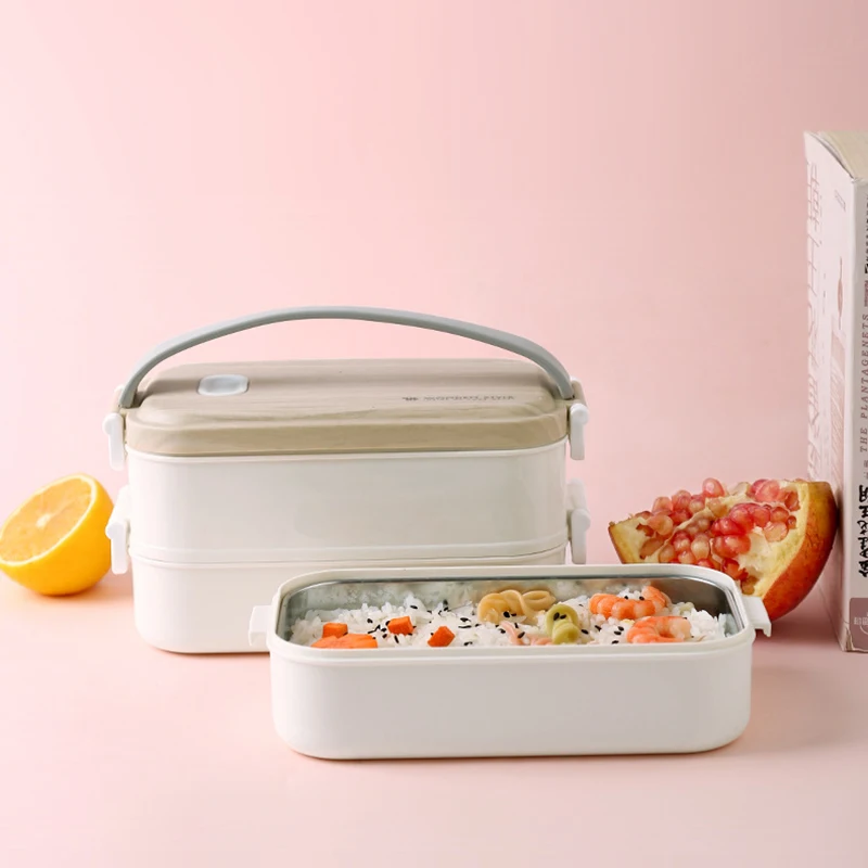 

Portable Single-layer Insulated Lunch Box Leak-proof Freestanding Lattice Bento Children's Food Box Bento Box With Compartment