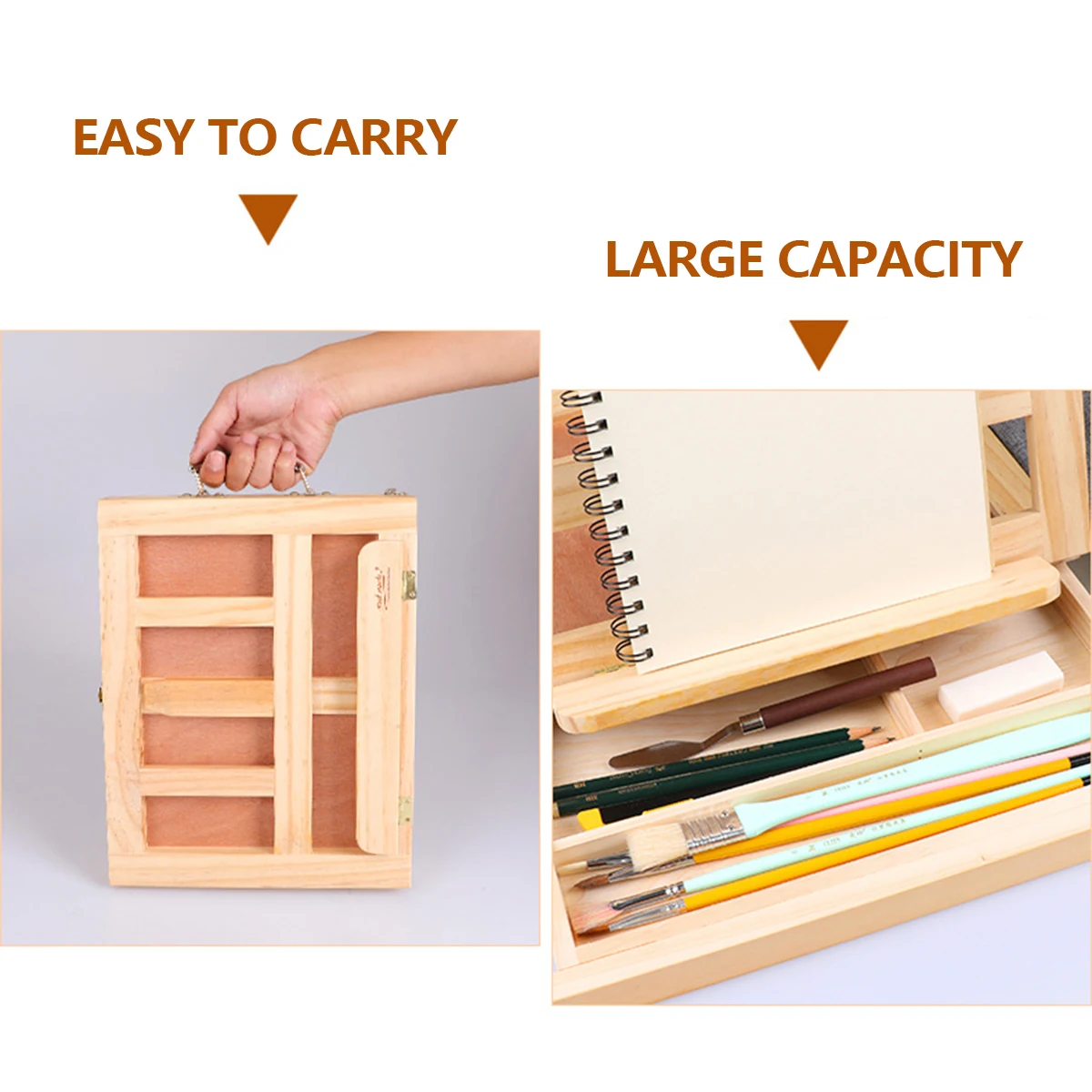 

Desktop Easel Folding Multifunctional Wooden Oil Painting Frame Box Art Sketch Sketching Easel Drawing Board School Supplies