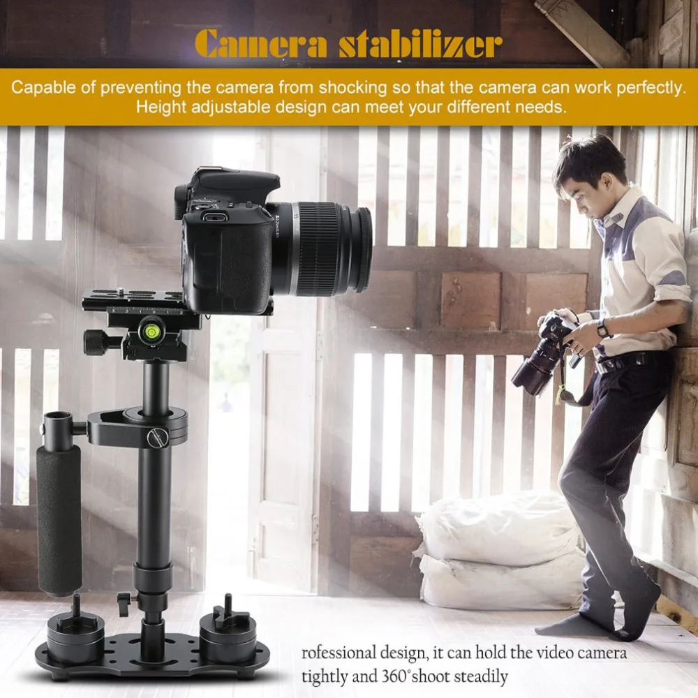 S40 Steadycam масштабируемый из углеродного волокна Ручной Стабилизатор Steadicam для Canon Nikon sony DSLR камера компактная видеокамера