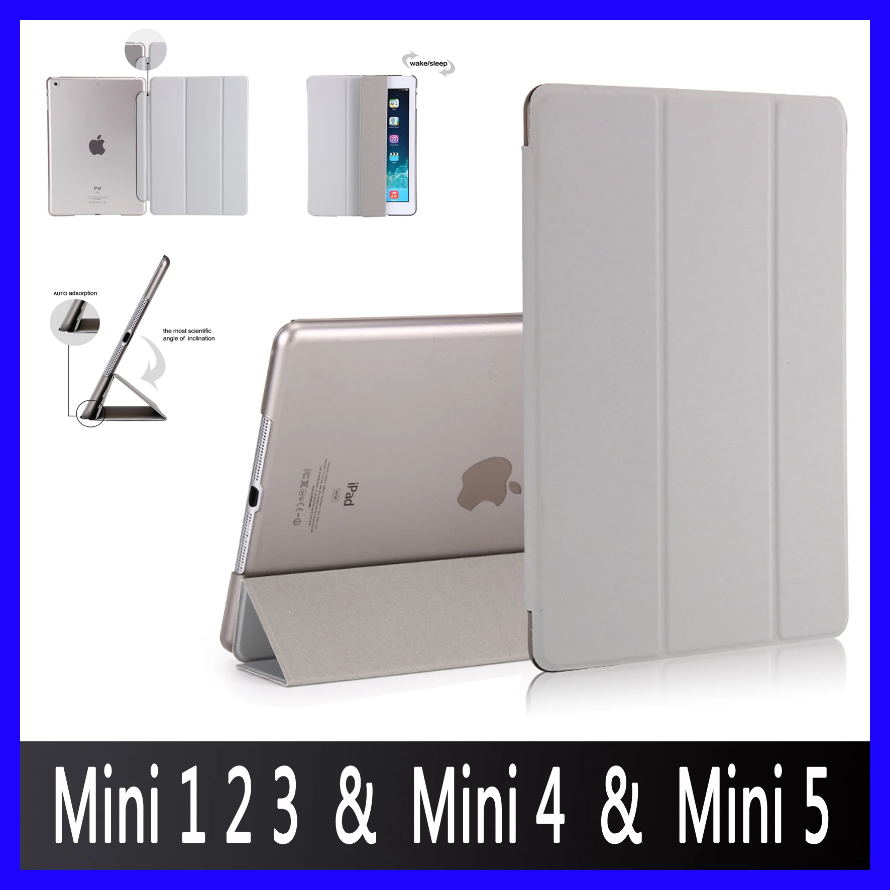 Для ipad Mini 1 2 3 4 5 прозрачный ультратонкий Магнитный чехол для iPad Ƌ 2019