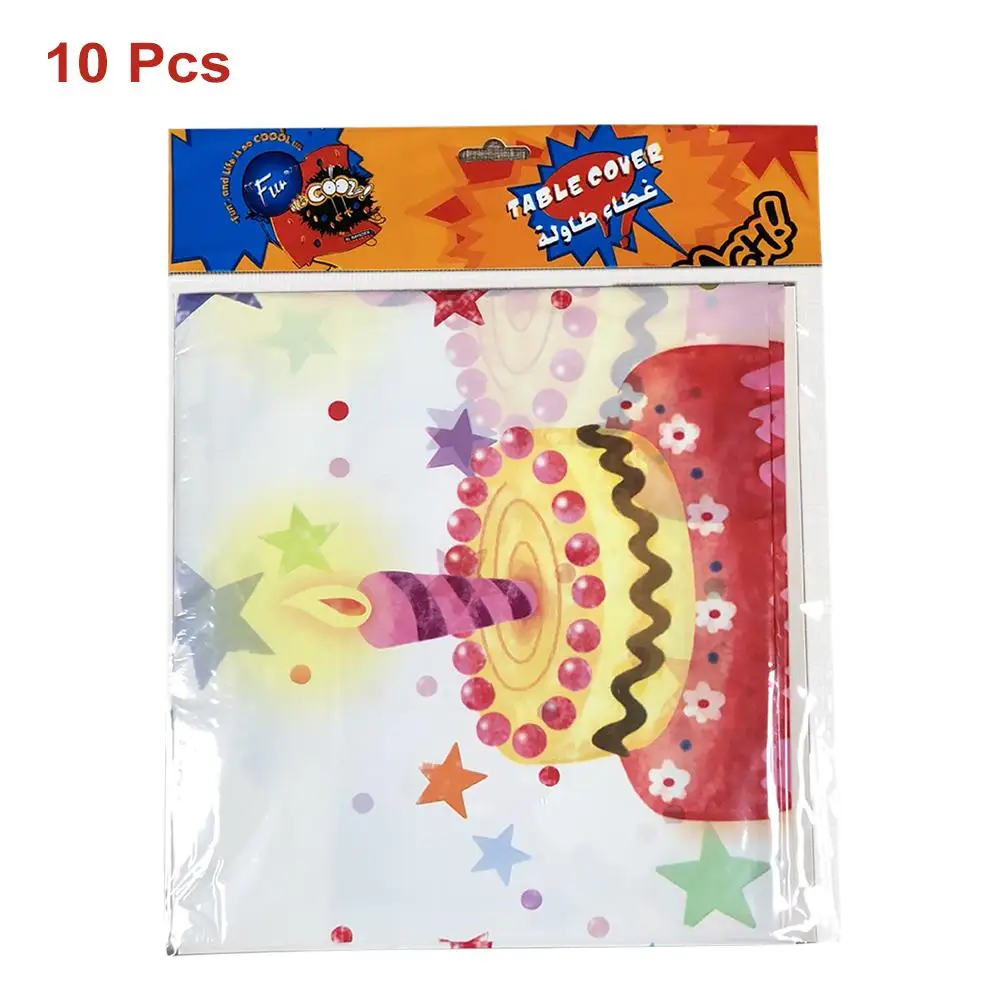 10 шт одноразовая пластиковая скатерть PE мягкая износостойкая для дня рождения