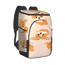 Thermal Backpack Kawaii Dog Unicorn Character Waterproof Cooler Bag Large Insulated Bag Picnic Cooler Backpack Refrigerator Bag