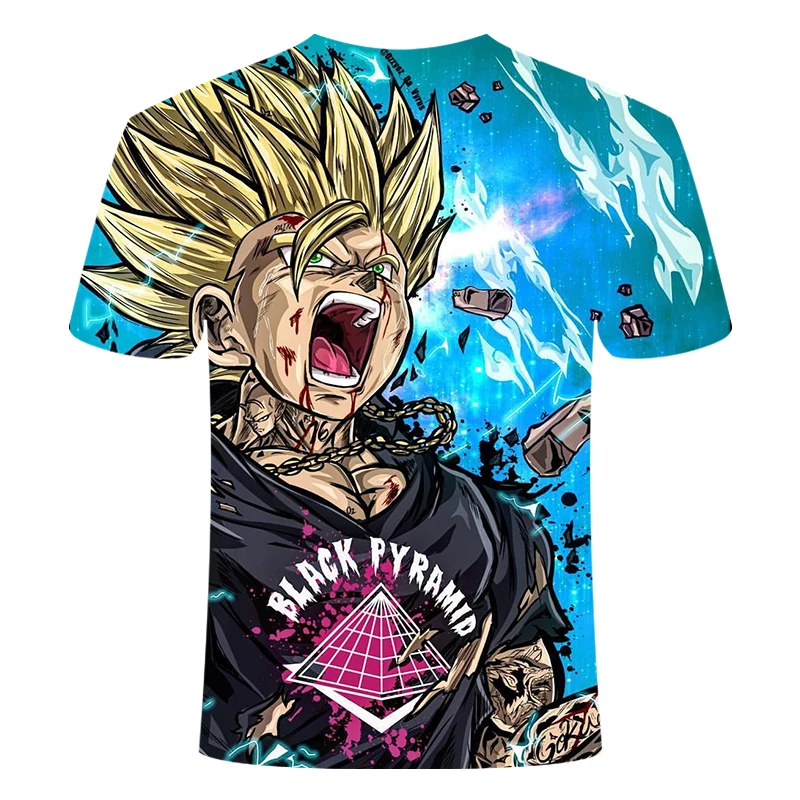 Горячая новинка Мужская и женская персональная аниме Dragon Ball Z 3D печать футболка классная модная удобная креативная рубашка с короткими рукавами