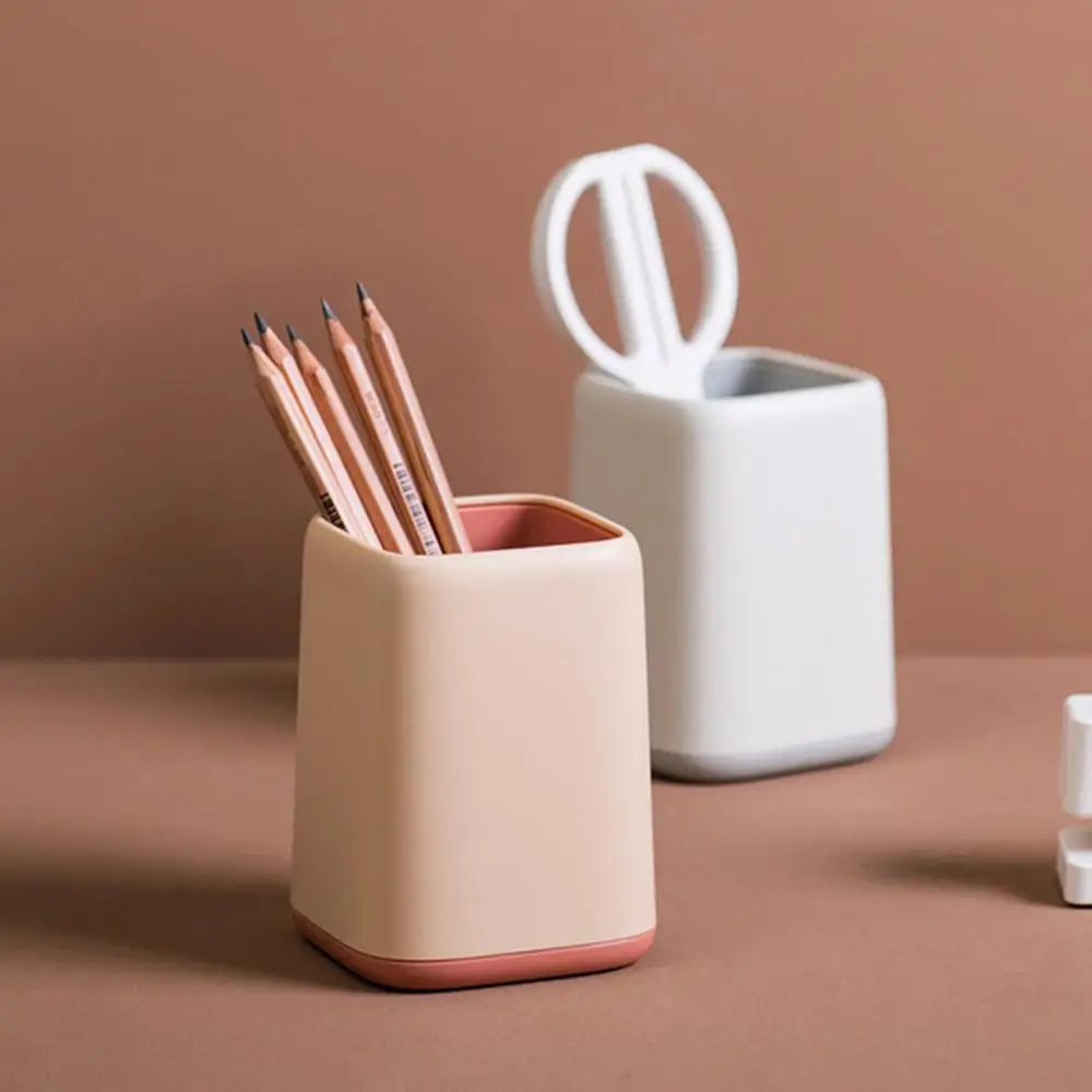 Настольный держатель для карандашей и кистей пластик цвет в ассортименте | Дом