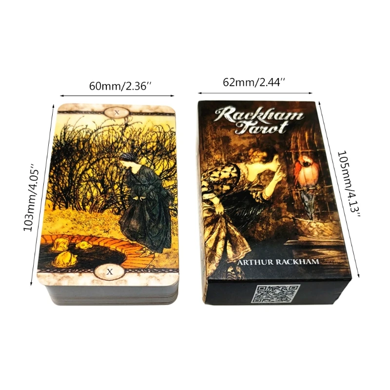 

2021 Top 78-Card Deck Rackham Tarots Divination Fate Oracle Cards Family Party Board Game