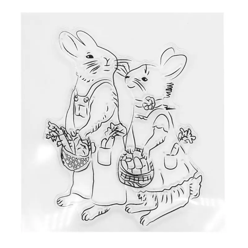 Кролик Силиконовый Прозрачный чехол печать штамп DIY Скрапбукинг рельефная