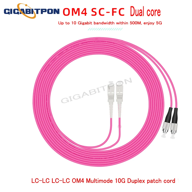 10 1M-10M OM4 OM4 multi-mode 10G duplex jumpers Connector ftth jumpers (ST-ST.ST-SC, ST-FC, ST-LC.SL-FC, LC-FC, FC-FC)