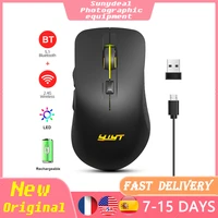 gaming mouse gamer bluetooth mouse ywyt dual mode colorful luminous mute rechargeable optical mouse wireless mouse for computer