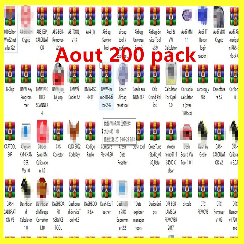 Лидер продаж! Комплект из 200 программного обеспечения для настройки ECU в 1 MEGA Pack