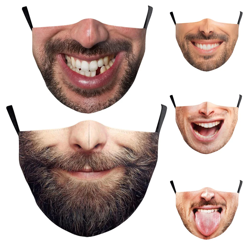 Лидер продаж Забавные тапочки с большим борода рот Косплэй Для женщин мужчин