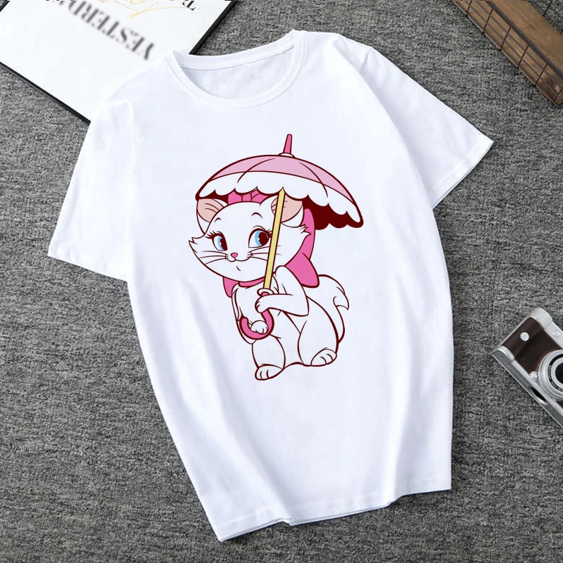 Женская одежда в Корейском стиле коллекция 2020 года летняя с принтом кота Kawaii