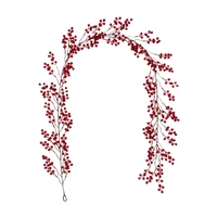 6 39ft red berry christmas garlandflexible artificial berry garland for fireplace decoration for winter christmas decor