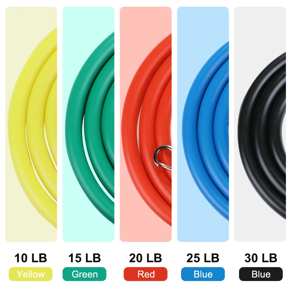 11 шт./компл. латексные эспандеры тренажерный зал дверное крепление с ремешками на