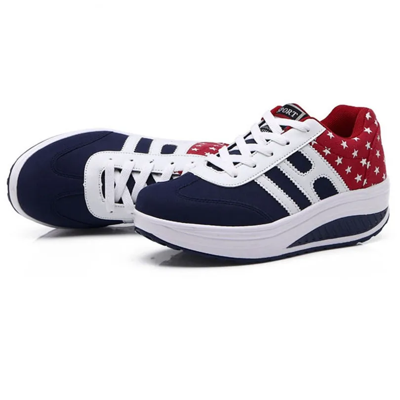 LIN KING/Новое поступление женские парусиновые кроссовки визуально увеличивающие