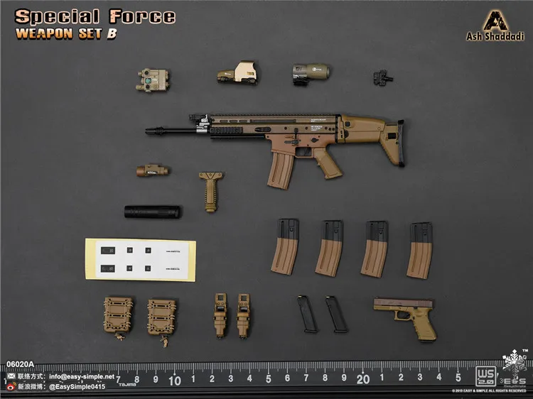 Легко и просто 1/6 ES 06020 шрам оружие висячая карта для 12 дюймов фигурку DIY|Игровые