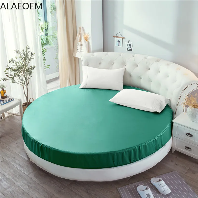 Эластичные простыни для круглый покрывало простынь однотонные Цвет роскошное