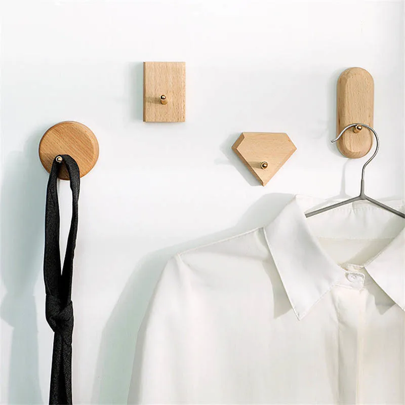 Скандинавский деревянный декор крючки DIY настенный крючок для пальто