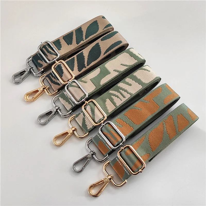 Ladies Adjustable Shoulder Bag Strap Contrast Color Webbing Bag Handle Replacement Belt Women Trendy Crossbody Bag Belt