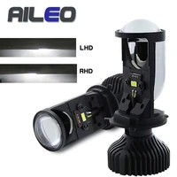 h4 9003 led rhdlhd mini bi led projector headlight lens 90w 6500k led h4 headlamp retrofit car styling high low lights 12v 24v