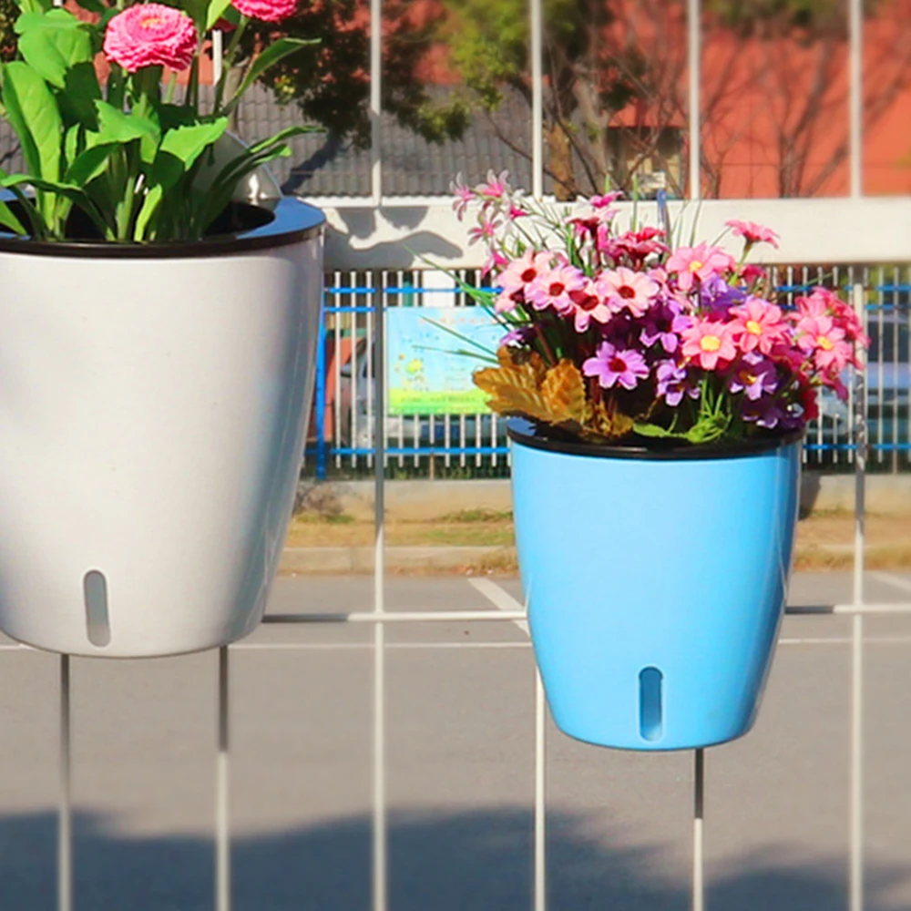 Самополив цветочный горшок настенный смоляный пластиковый плантатор прочный