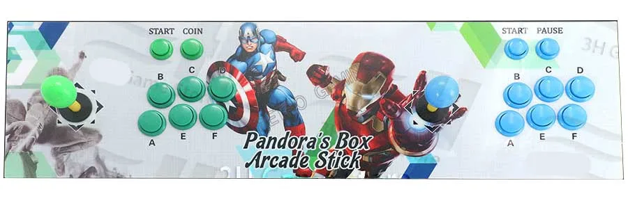Iron Man Встроенный Pandora box 9d 2500 В 1 аркадная игровая консоль поддержка 3P 4P игровой usb-геймпад Plug and play Поддержка 3d игры mutal Kombat - Цвет: Iron Man