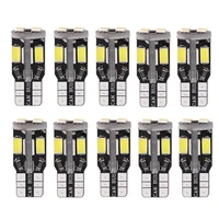 10pcs canbus error free high bright 5630 10smd t10 w5w 194 168 width lamp car led diode bulb warm white ice blue trunk light 12v
