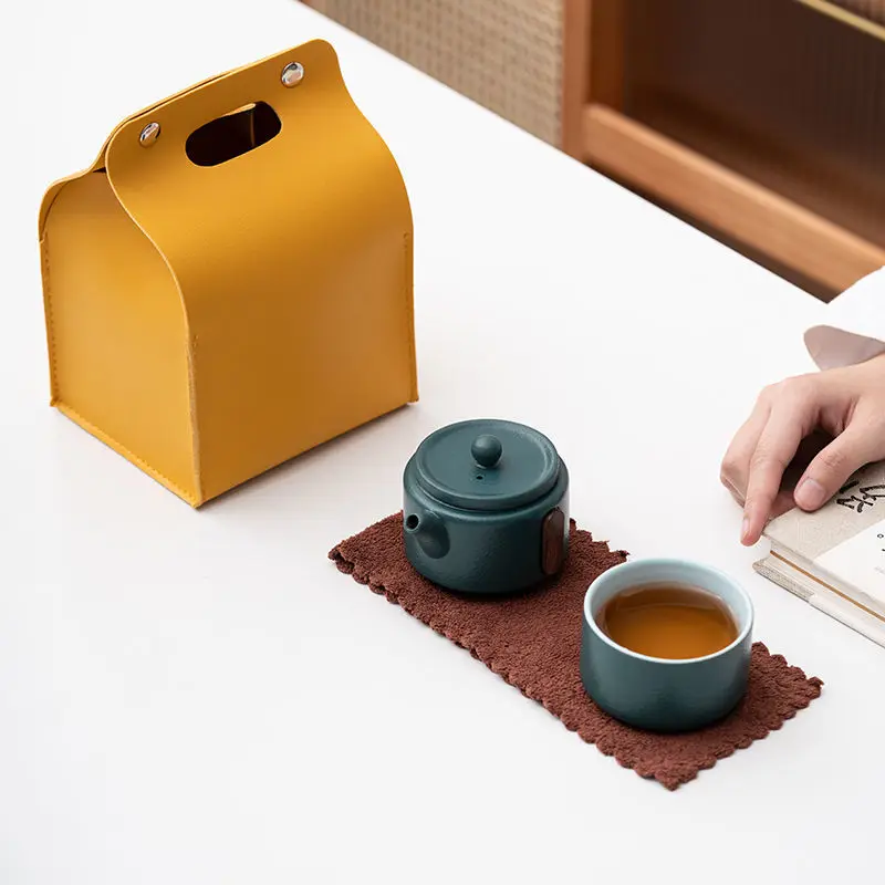 

Легкий дорожный одночашечный мини-чайник, портативный набор быстрой кофейной чашки, китайский кунг-фу, дорожный чайный набор, подарок