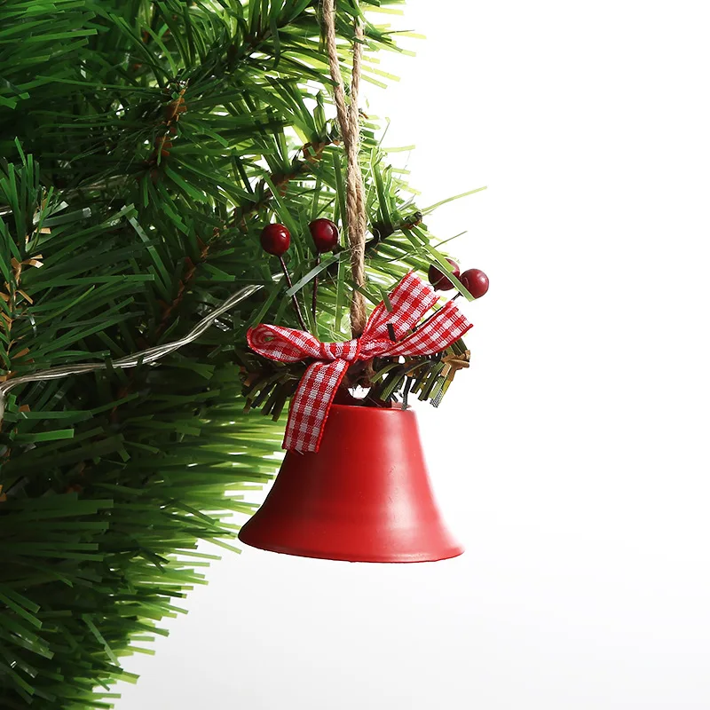 2 piezas de decoraci&oacute;n de &aacute;rbol de Navidad de hierro forjado pintado con campanas grandes y hermosa Granja, adornos de bolas de decoraci&oacute;n navide&ntilde;a-1