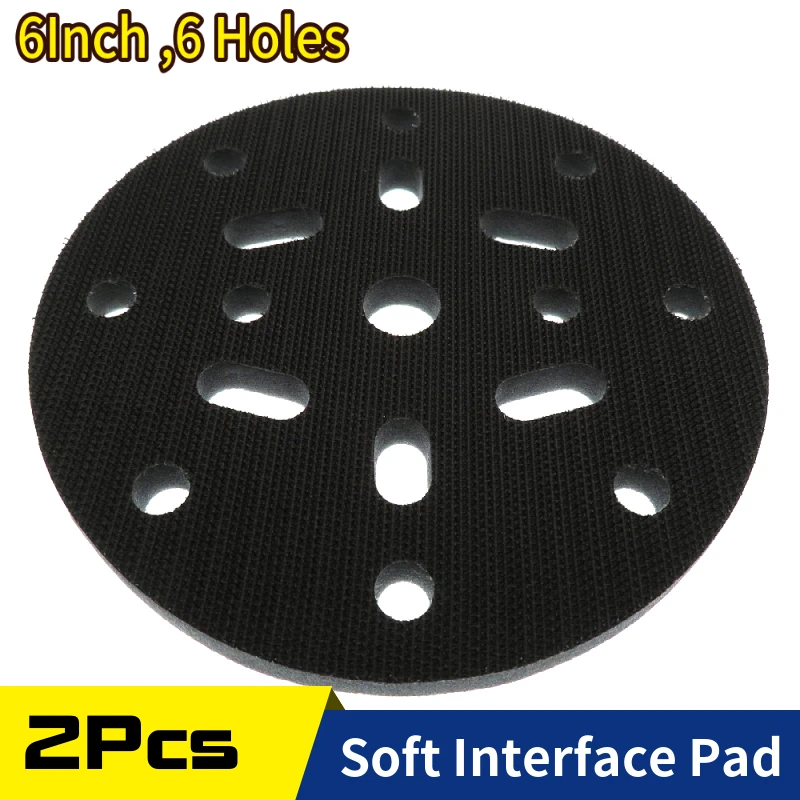 2 PCS Buffing Pad 6 Inch 150mm Soft Buffer Sponge Interface 
