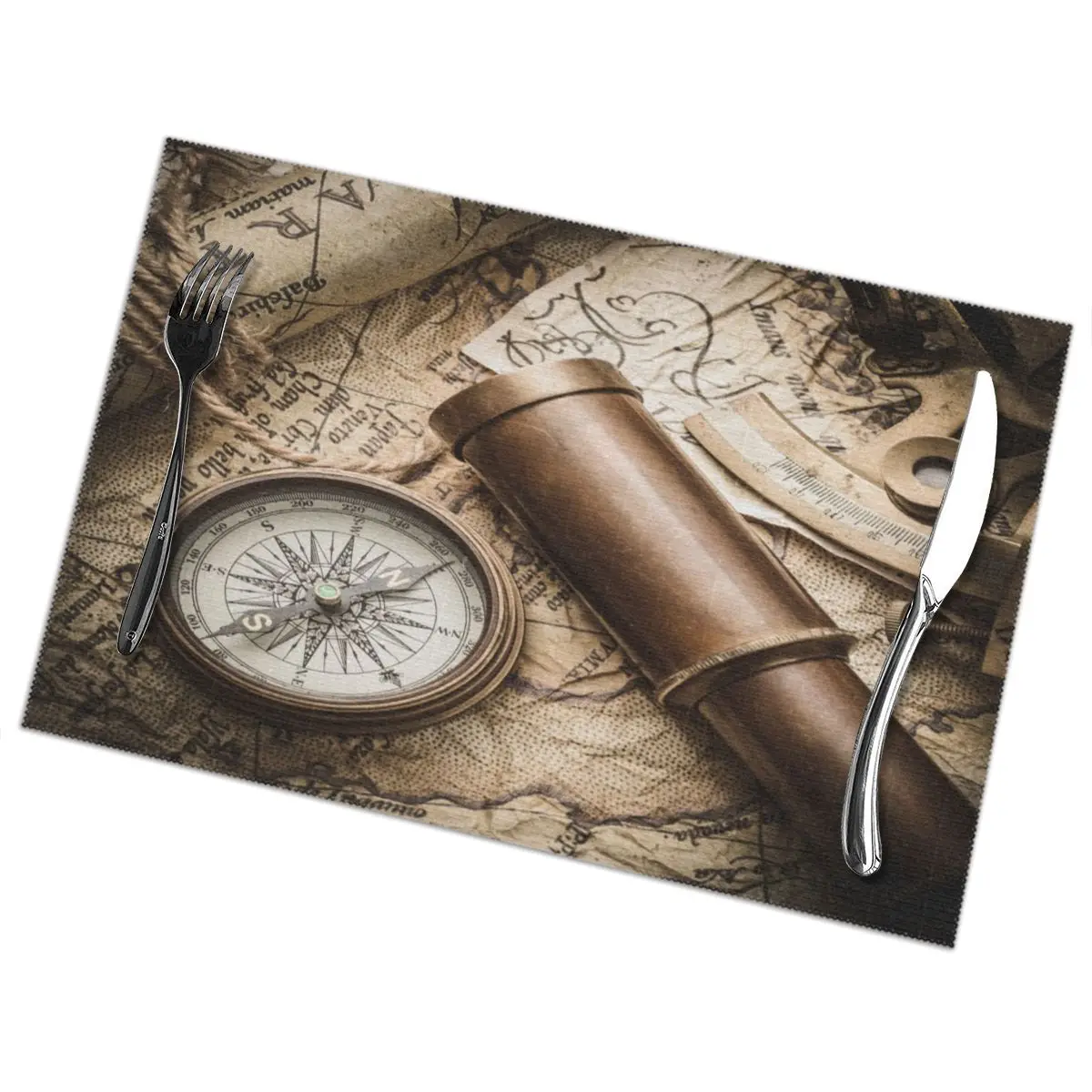 6 шт. столовых приборов для обеденного стола винтажные в форме компаса сексетт