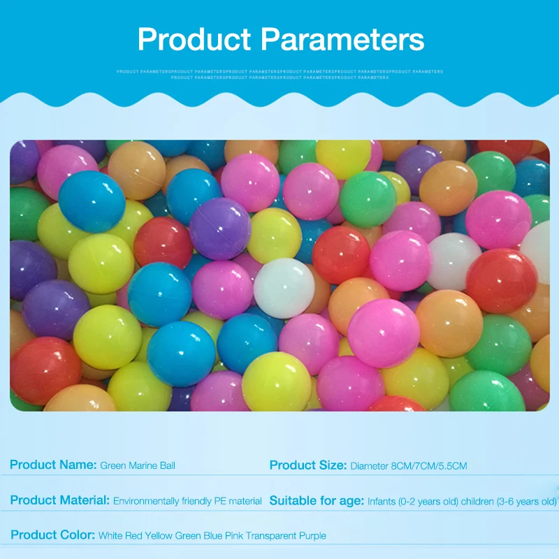 

50/100pcs Colorful Water Pool Toys Ocean Balls Outdoor Play plastic Ball Funny Baby Kids Swim Pit Toy Water Pool Ocean Wave Ball