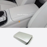 abs chrome internal car armrest storage box grid cover trim sticker car styling for hyundai tucson 2021 2022 accessories 1pcs