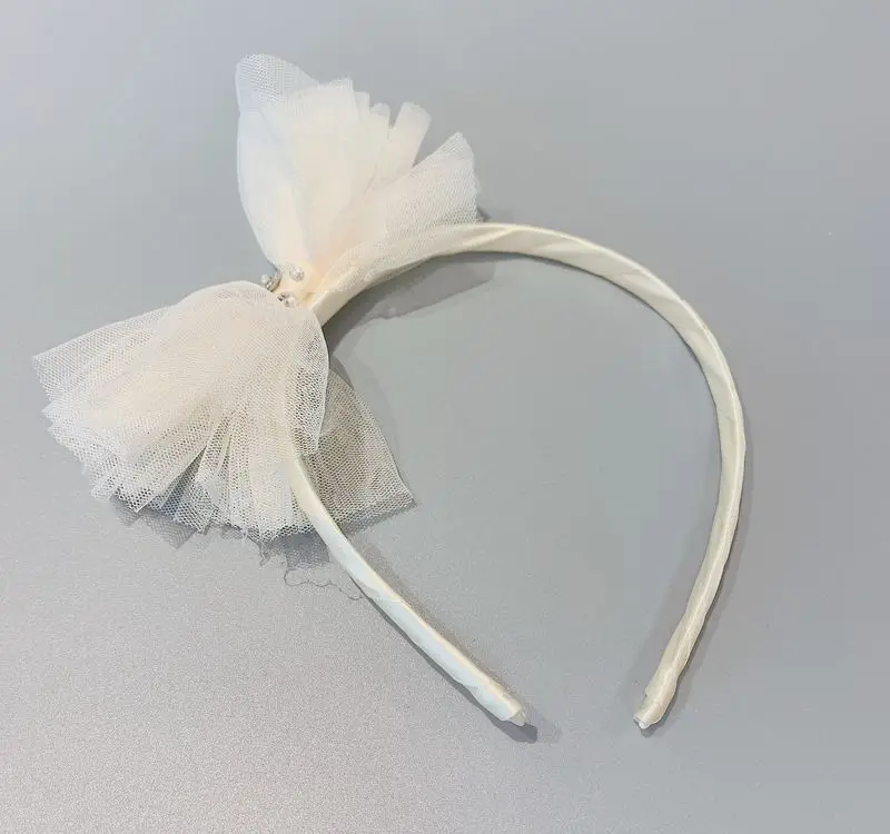 

New children's hair accessories mesh bow simple girl press clip