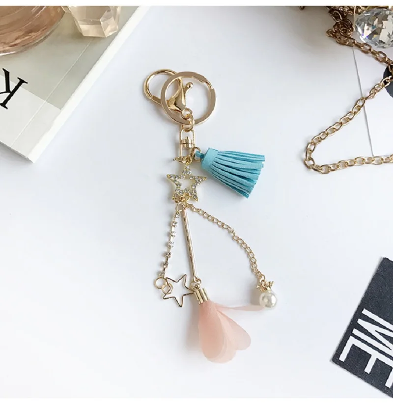 Корейская версия оригинальный брелок для ключей в виде звезды новинка модное
