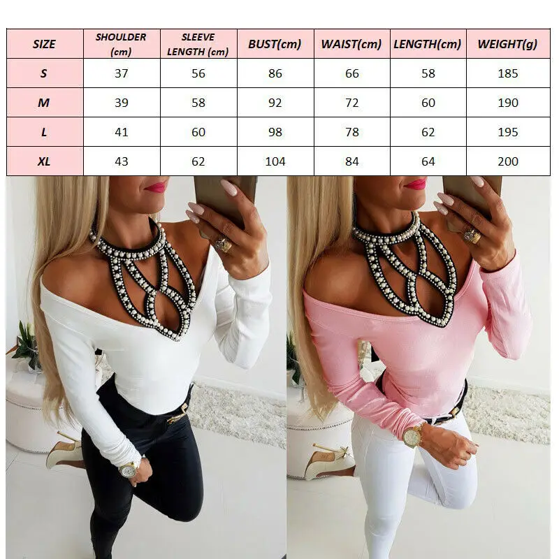 Женская футболка HIRIGIN с открытыми плечами и длинными рукавами Сексуальные