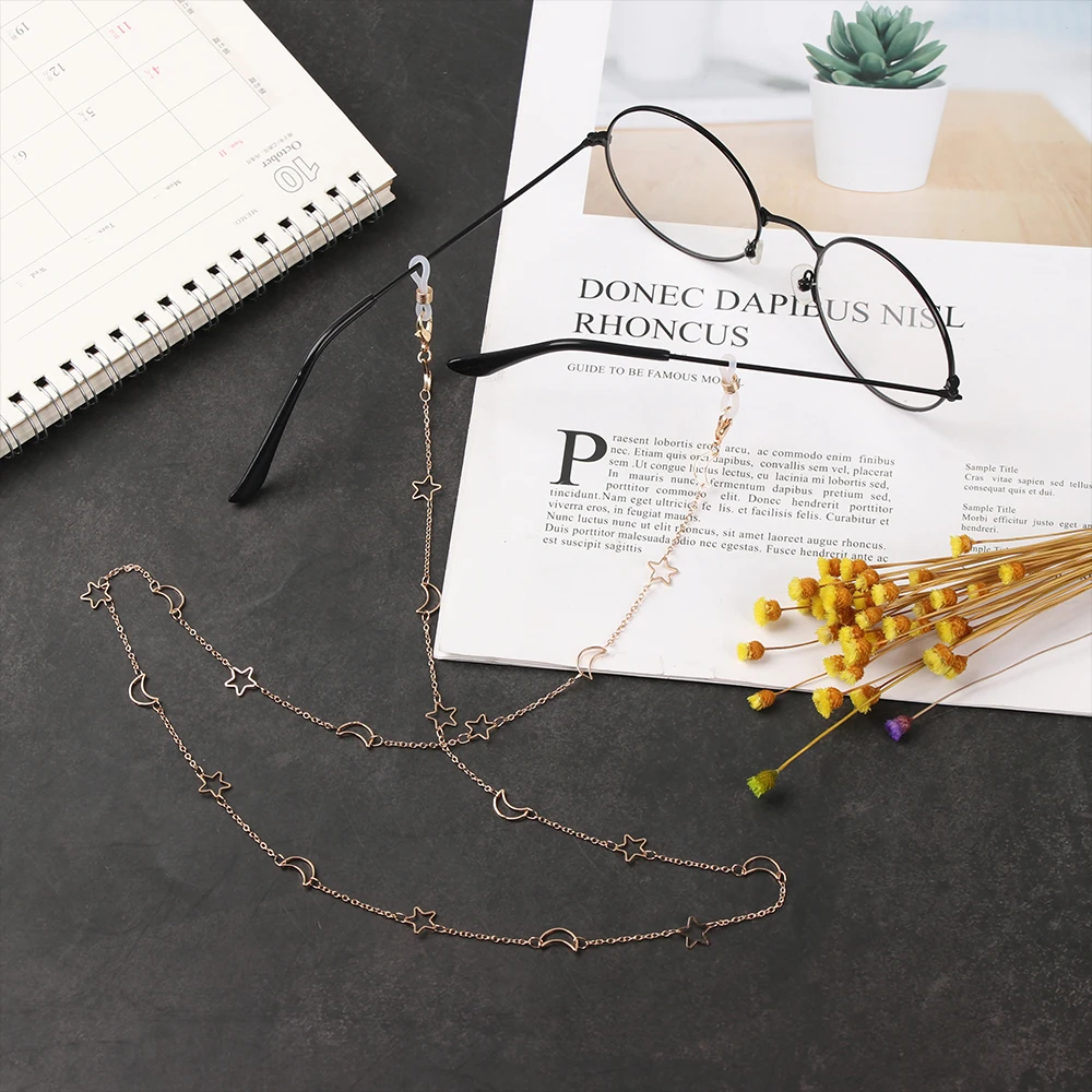 Модные очки для чтения со звездами и луной цепочка очков металлическая модные