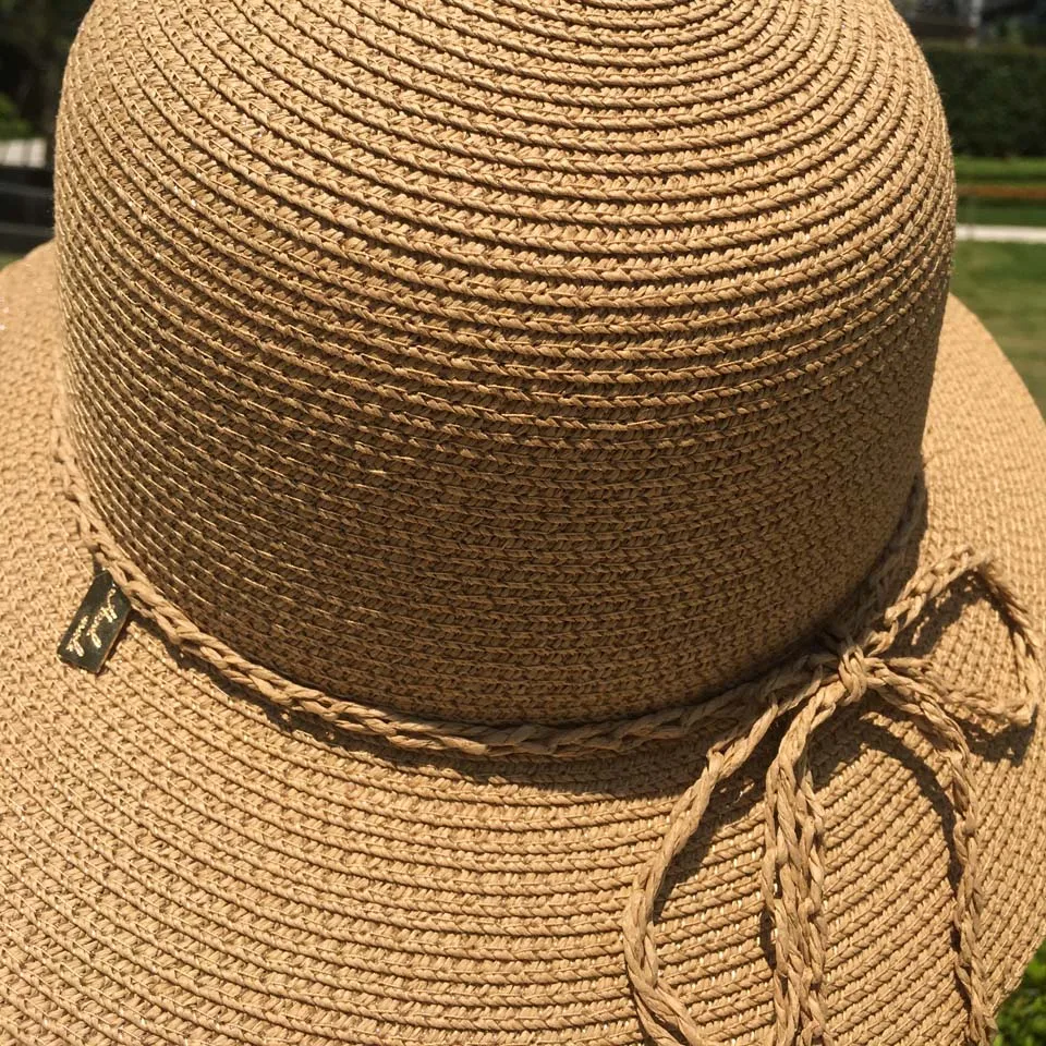 Женская летняя шляпа с широкими большими полями гибкие соломенные шляпы