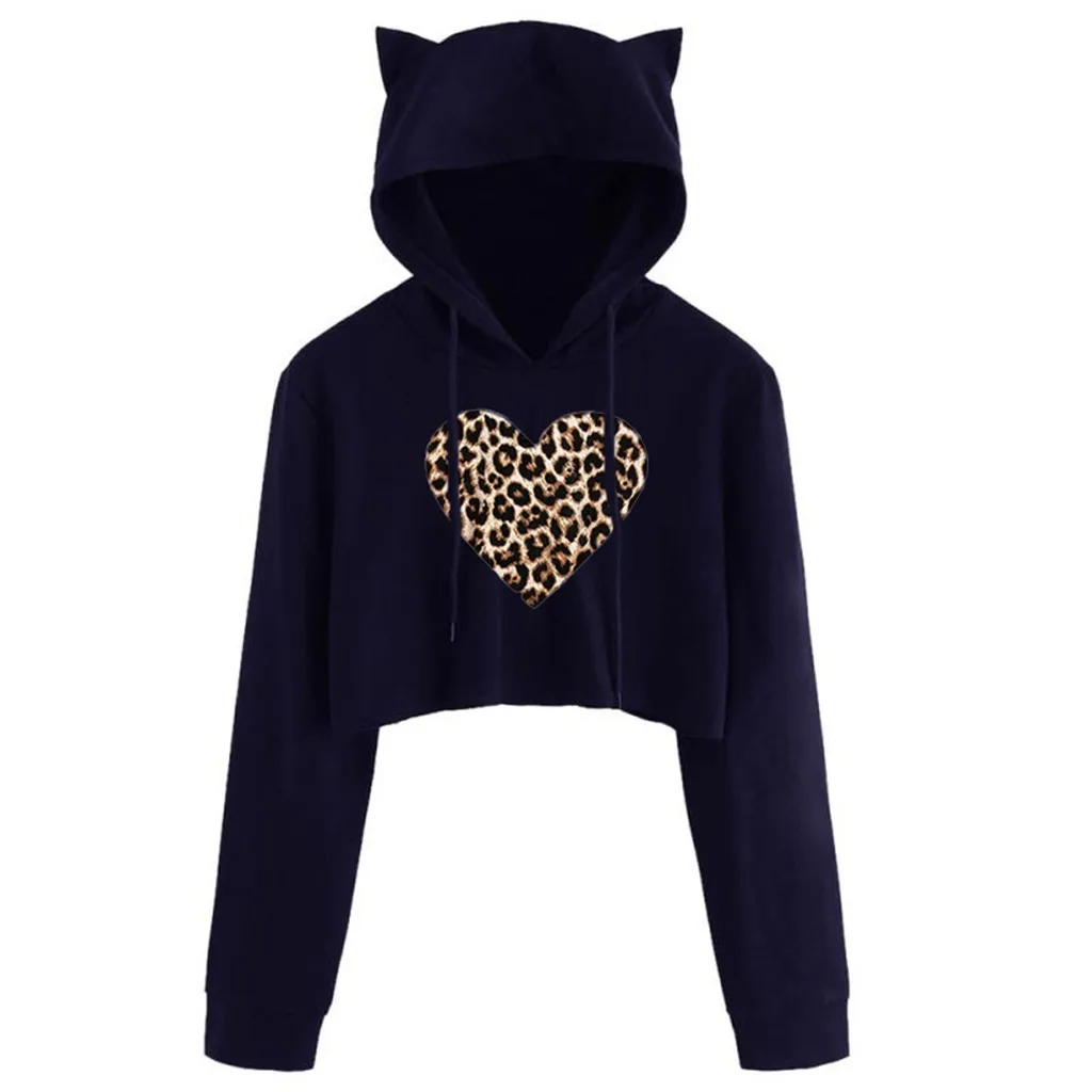 Женская толстовка с капюшоном и надписью Love черная укороченная Толстовка в стиле